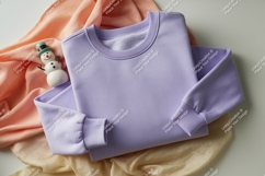 Purple sweatshirt with toy mockup Product Image 1