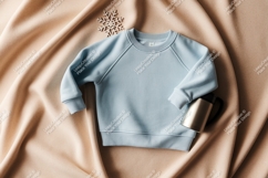 Light blue sweatshirt mockup Product Image 1