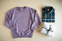 Purple sweatshirt with shirt mockup Product Image 1