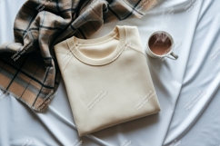 Beige sweatshirt mockup Product Image 1