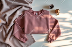 Pink sweatshirt with blanket mockup Product Image 1