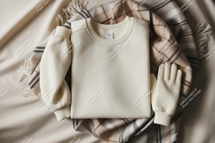 Beige sweatshirt mockup Product Image 1