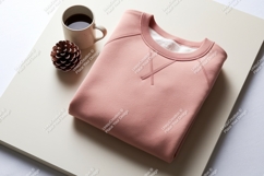 Pink sweatshirt and coffee mockup Product Image 1