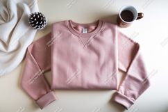 Pink sweatshirt with pinecone mockup Product Image 1