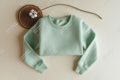 Mint green crop top mockup Product Image 1