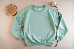 Mint green long sleeve mockup Product Image 1