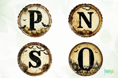 Retro Halloween Letter Clipart Product Image 1