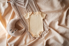 Baby bodysuit flat lay scene mockup Product Image 1