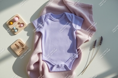 Baby bodysuit with toys mockup Product Image 1