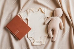 Baby onesie with book mockup Product Image 1