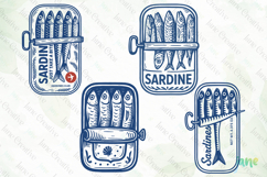Retro Sardines SVG PNG Sublimation Product Image 1