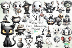Cute Halloween Animals Clipart Product Image 1