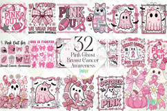 Pink Ghost Breast Cancer Awareness Png Product Image 1