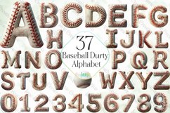 Baseball Durty Alphabet Sublimation Product Image 1