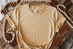 Yellow tshirt with beaded decor mockup Product Image 1