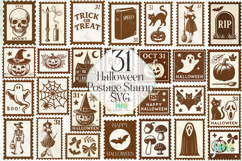Halloween Postage Stamp SVG Product Image 1