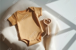 Baby onesie with golden crown mockup Product Image 1