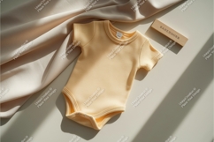 Baby onesie with a crown mockup Product Image 1