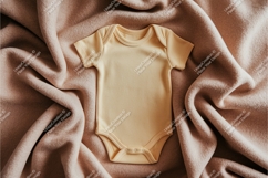 Green baby onesie with crown mockup Product Image 1