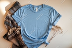 Green baby onesie with fox toy mockup Product Image 1