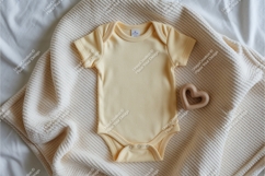 Green baby onesie with crown mockup Product Image 1