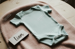 Ribbed lilac baby onesie mockup Product Image 1