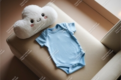 Folded peach shirt mockup Product Image 1