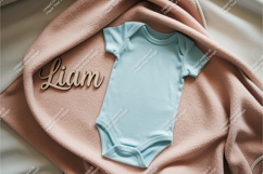 White baby onesie mockup Product Image 1