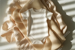 Beige baby onesie mockup Product Image 1