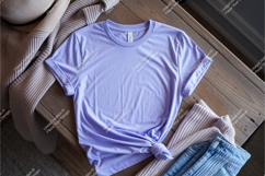 Peach tshirt with wheat grass mockup Product Image 1