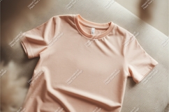 Beige shirt with fall decor mockup Product Image 1