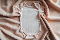 Baby onesie with wooden toy mockup Product Image 1