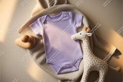 Purple tshirt with scarf and jeans mockup Product Image 1