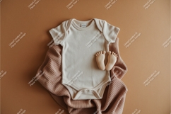Baby onesie with toy mockup Product Image 1