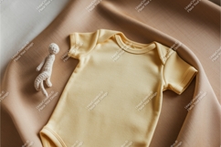 Yellow baby onesie mockup Product Image 1