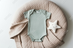 Baby bodysuit with star toy mockup Product Image 1