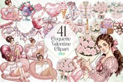 Coquette Valentine Bundle Clipart Product Image 1