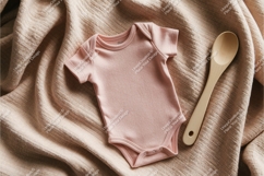 Baby bodysuit with wooden spoon mockup Product Image 1