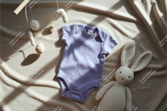 A baby onesie with toys mockup Product Image 1