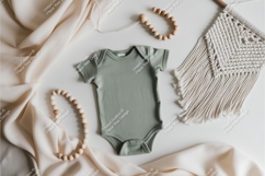 Baby bodysuit with wooden toys mockup Product Image 1