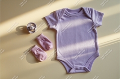 Baby bodysuit with accessories mockup Product Image 1