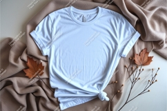 White tshirt with leaves and knot mockup Product Image 1