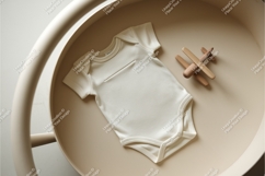 Baby onesie with wooden plane mockup Product Image 1