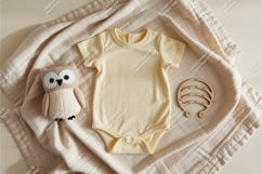 Yellow baby bodysuit mockup Product Image 1