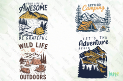 Vintage Outdoor Adventure &amp; Camping SVG Product Image 1