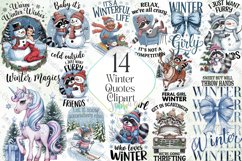 Winter Quotes Clipart Sublimation Product Image 1