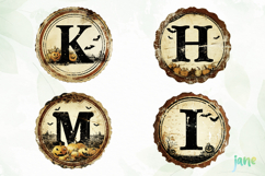 Retro Halloween Letter Clipart Product Image 1