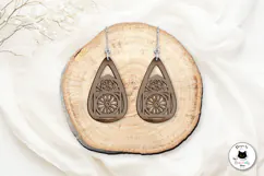 Gothic Teardrop Earrings Laser Cut SVG Product Image 3