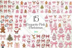 Coquette Pink Christmas Sublimation Product Image 1