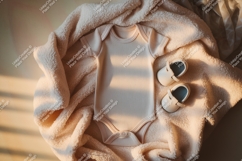 Baby onesie with shoes mockup mockup Product Image 1